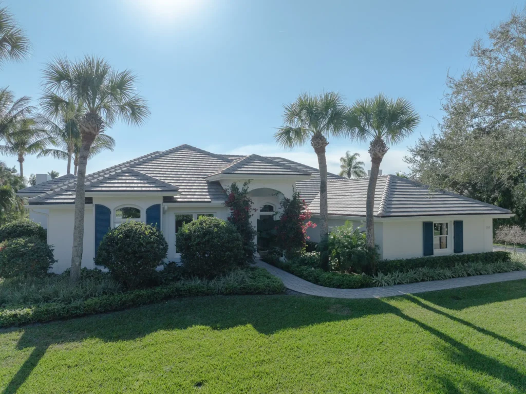 Front of the house aerial shot