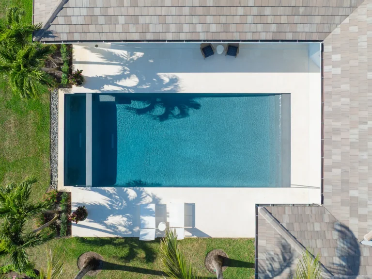 pool aerial shot
