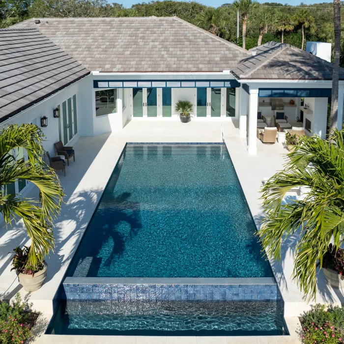 pool aerial shot